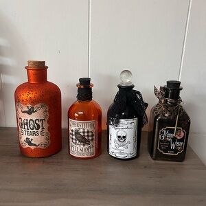 Set of Decorative Potion Bottles